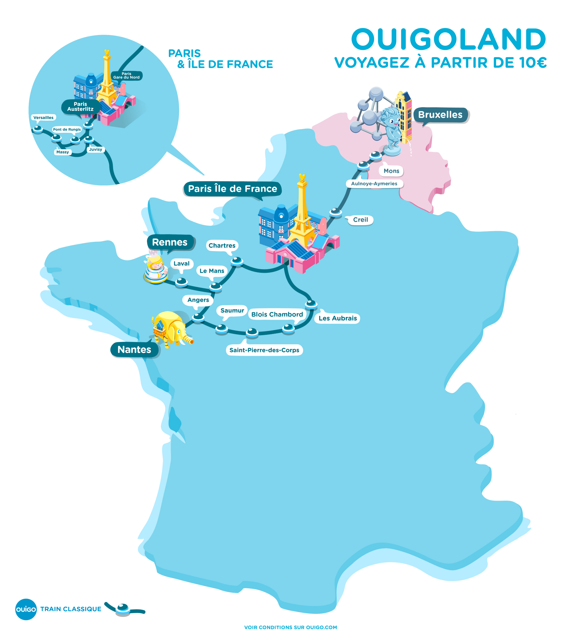 Découvrez toutes nos destinations ouigoland