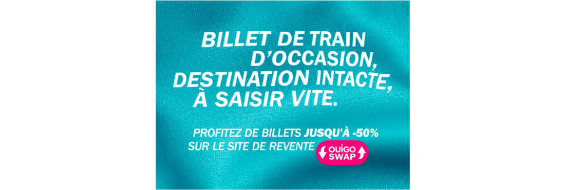 Billet de train d'occasion, destination intacte, à saisir vite