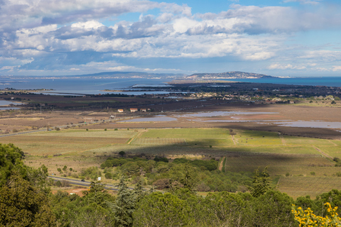 Vue sur la réserve naturelle de Bagnas et le mont Saint-Clair