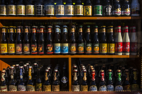 Variétés de bières belges en magasin