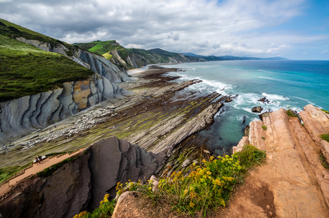 Flysch zumaia. Guipúzcoa. Pays Basque, Espagne