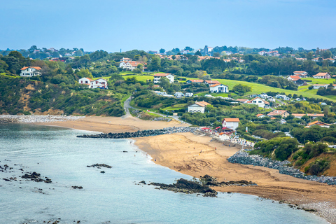 La plage d’Erromardie vue depuis la falaise d’Archilua à Saint-Jean-de-Luz