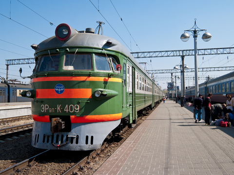 Le Transsibérien à la gare de Yaroslavl