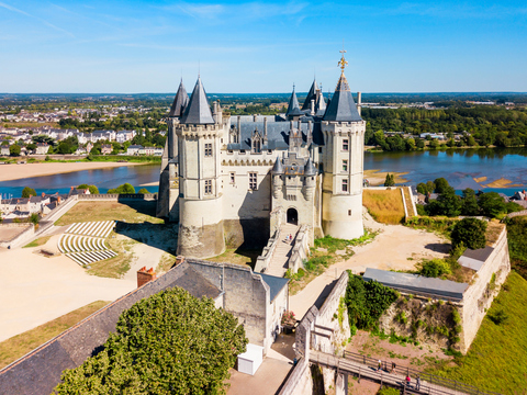 Château de Saumur en vue aérienne