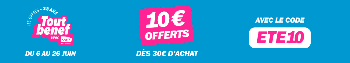 10€ offerts avec le code ETE10