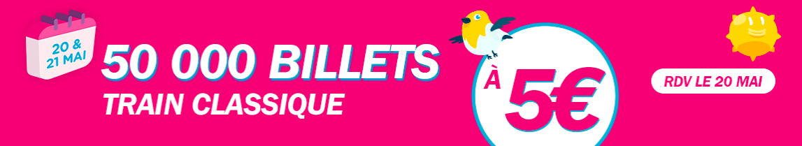 50000 billets à 5€ le 20 mai