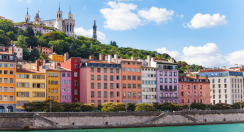 Maisons colorées à Lyon