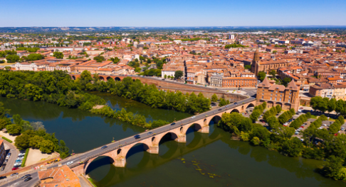 Vue aérienne de Montauban