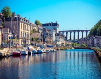 Paysage urbain de Morlaix en Bretagne