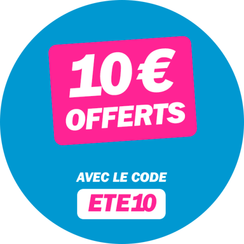 10€ offerts avec le code ETE10