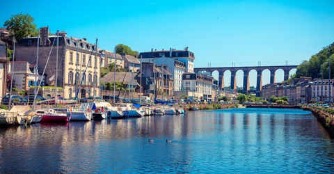 Paysage urbain de Morlaix en Bretagne