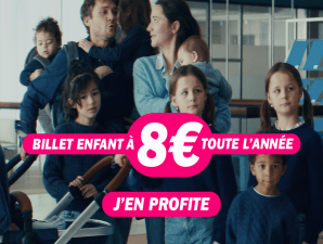 Billet enfant à 8€ toute l'année avec OUIGO