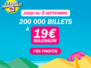 Les jours traincroyables sont lancés jusqu'au 3 septembre