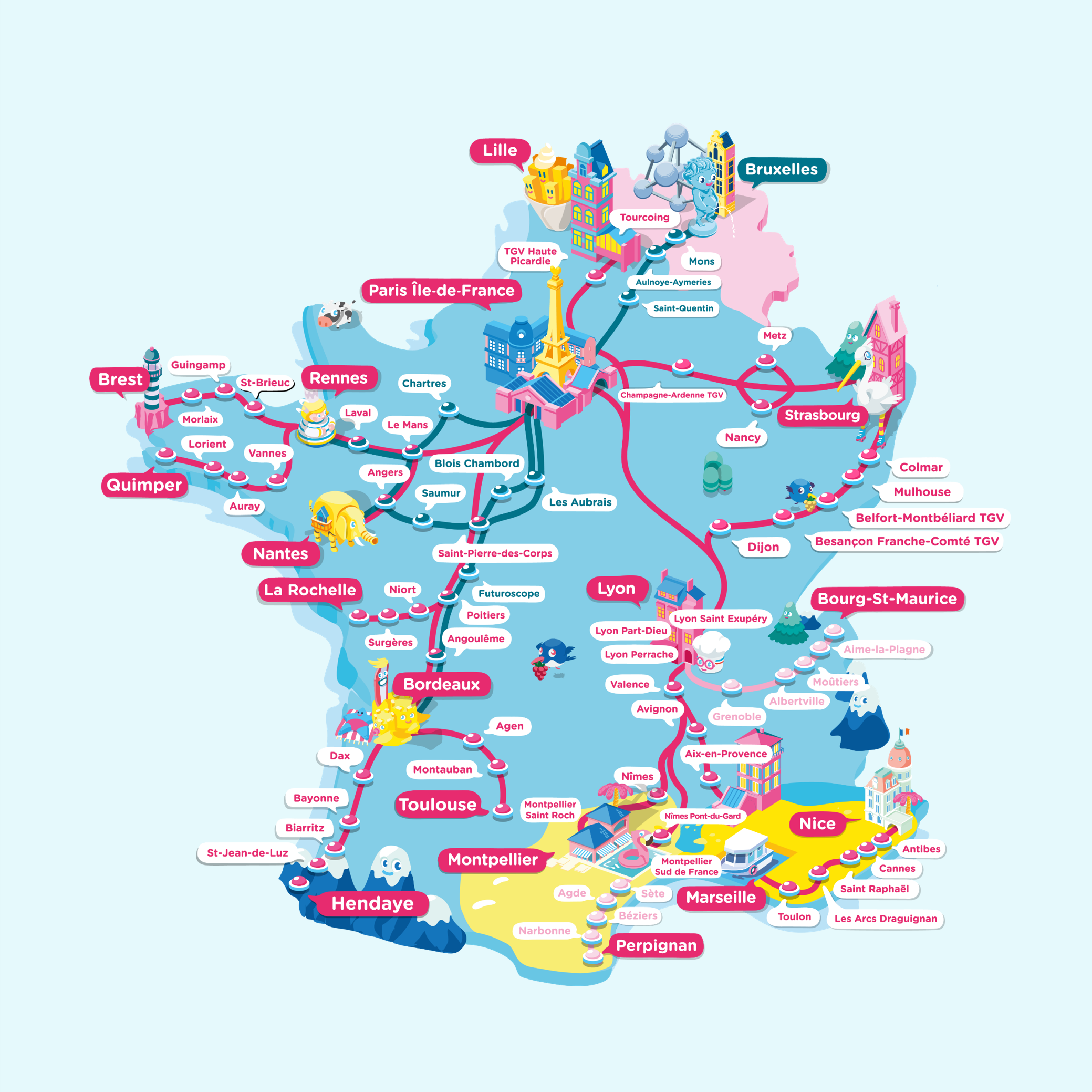 Notre carte interactive OUIGOLAND